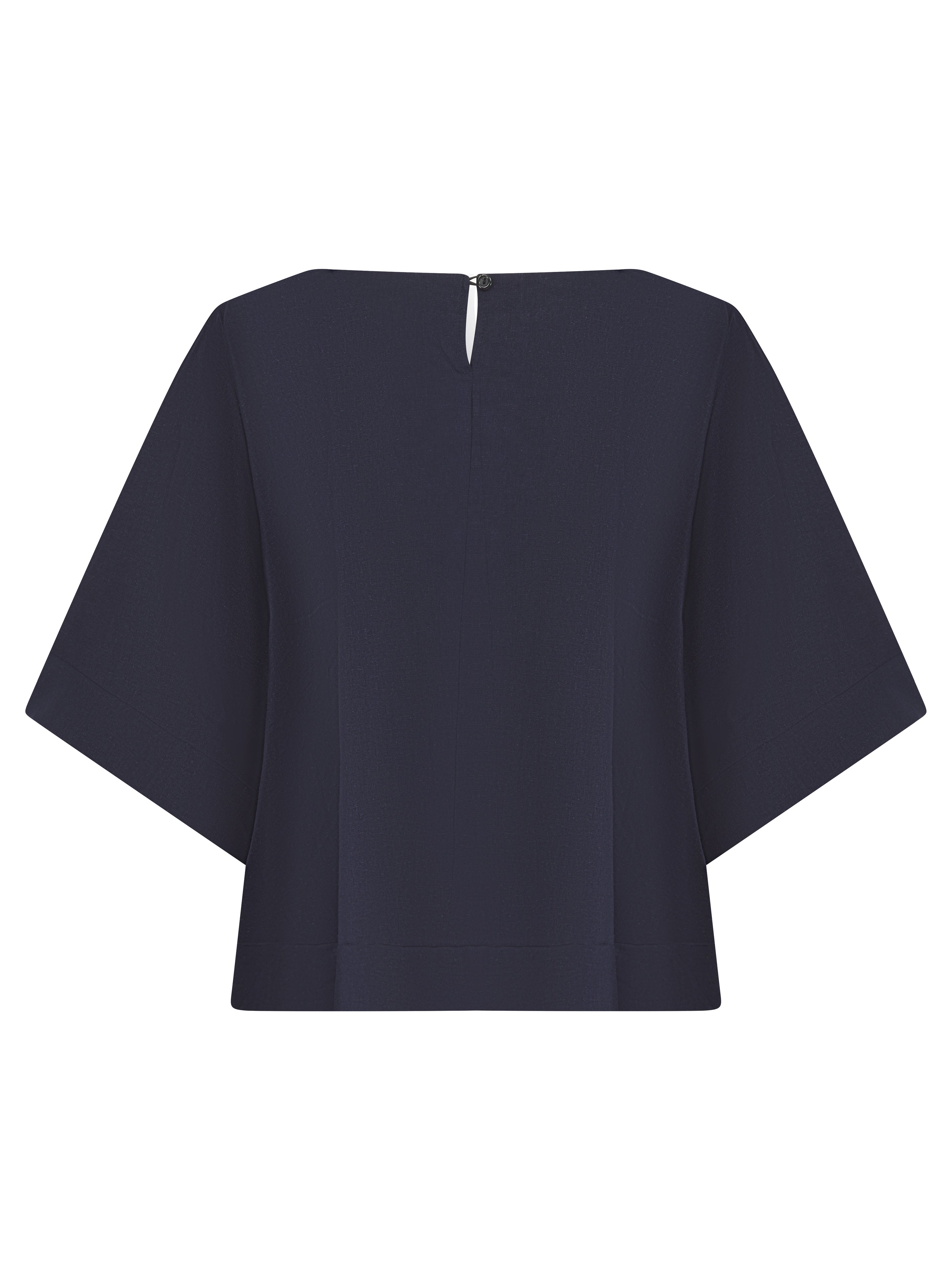 Cotton/Linen Top Navy