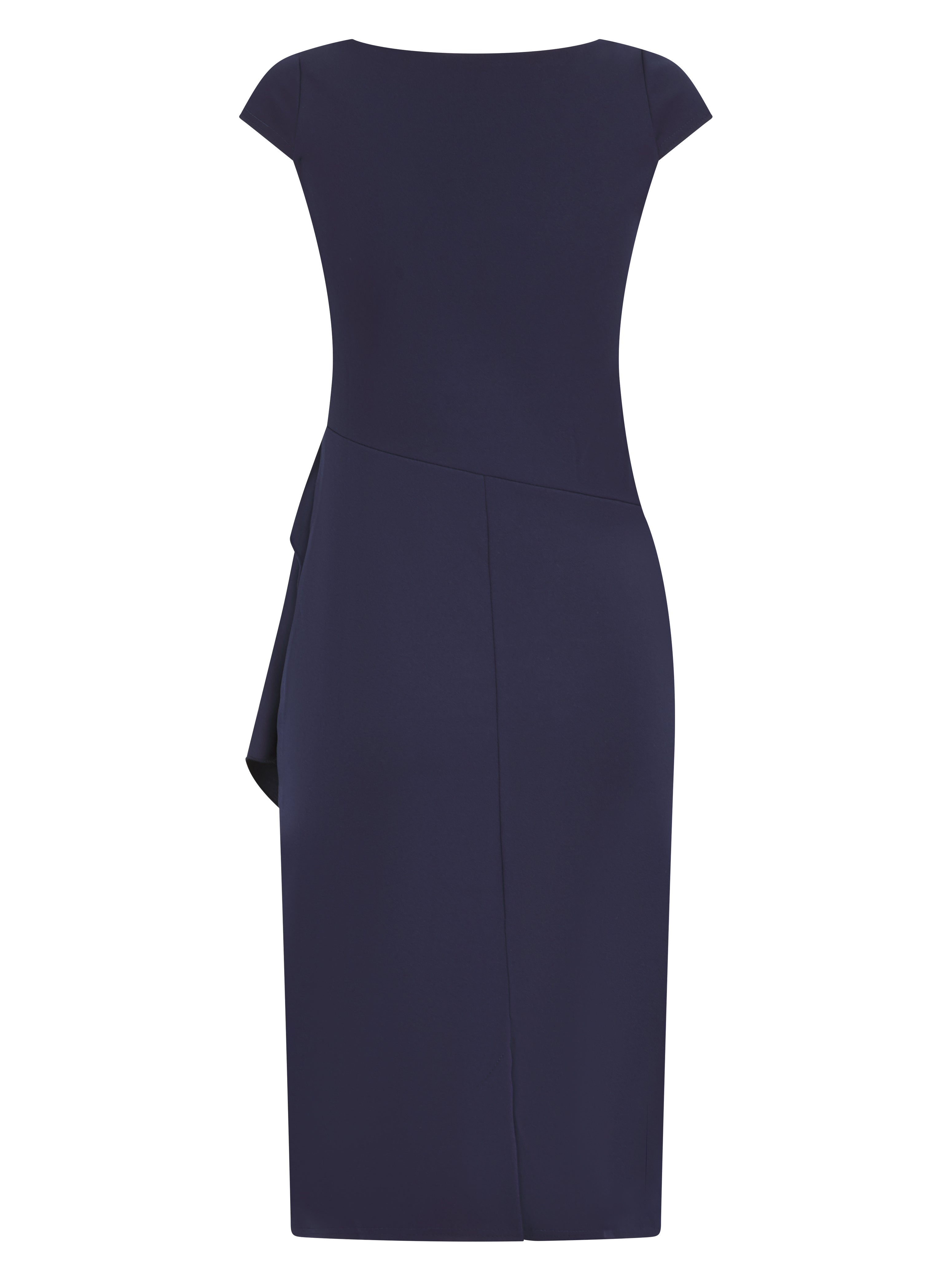 Bodycon Midi Dress With Frill