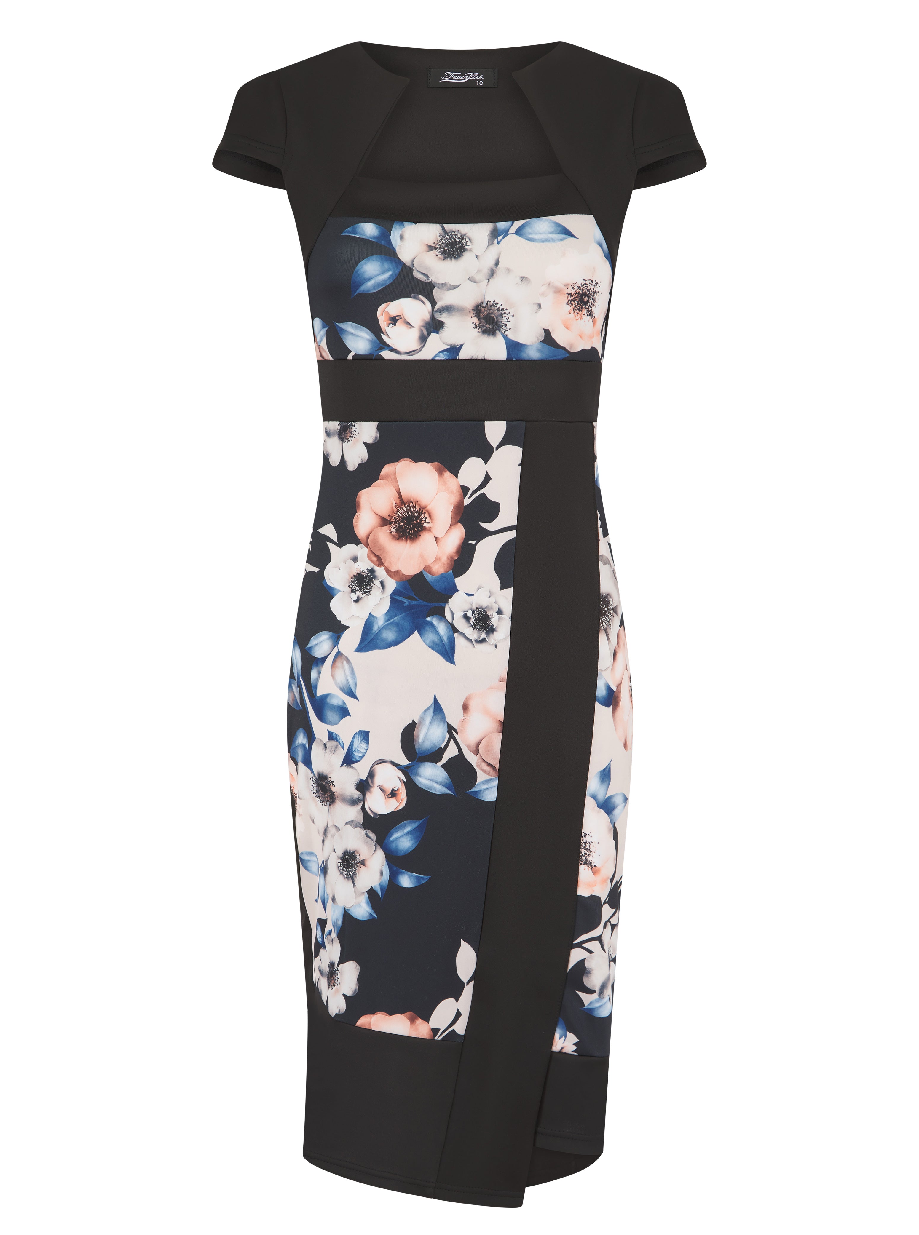 Bodycon Print Contrast  Dress