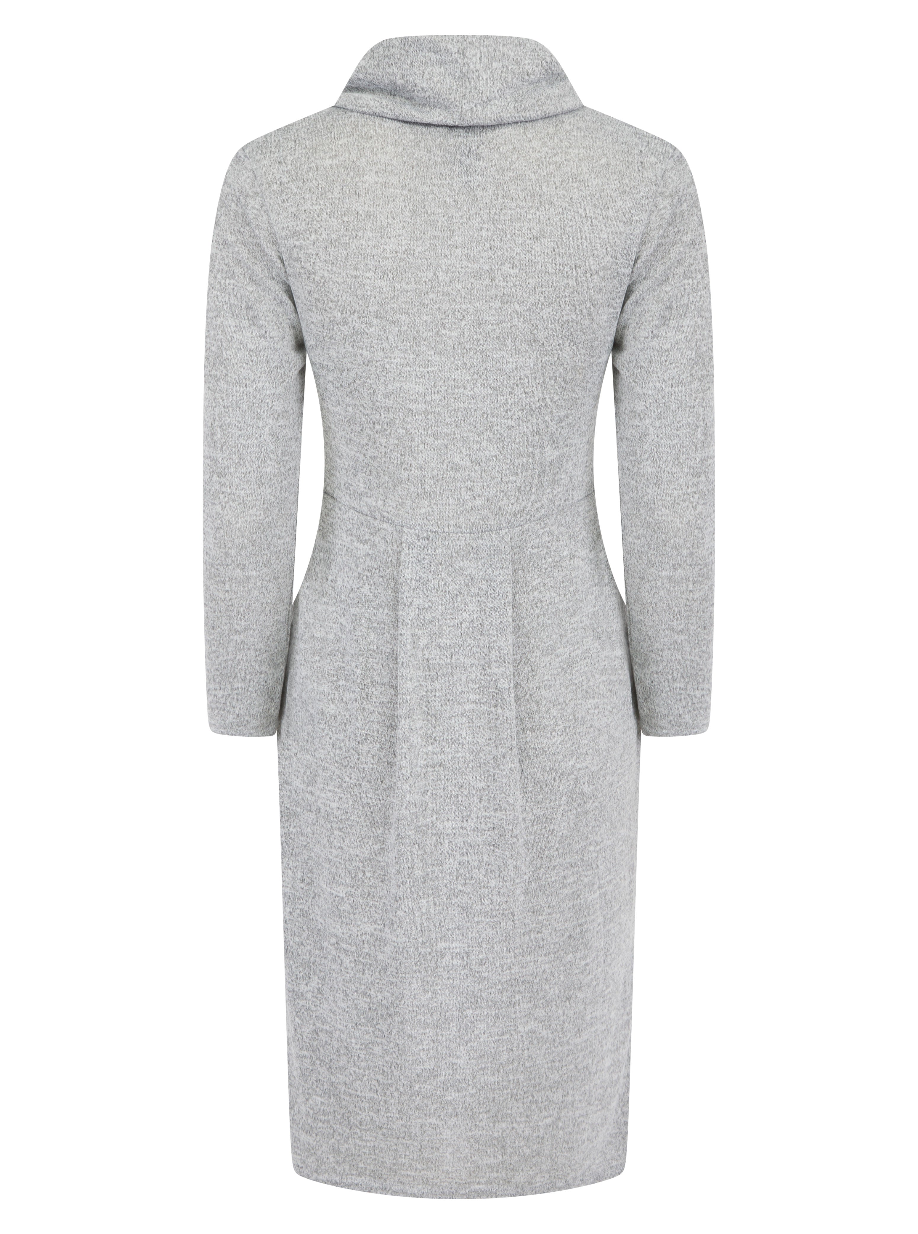 Cowl Neck Knitted Dress