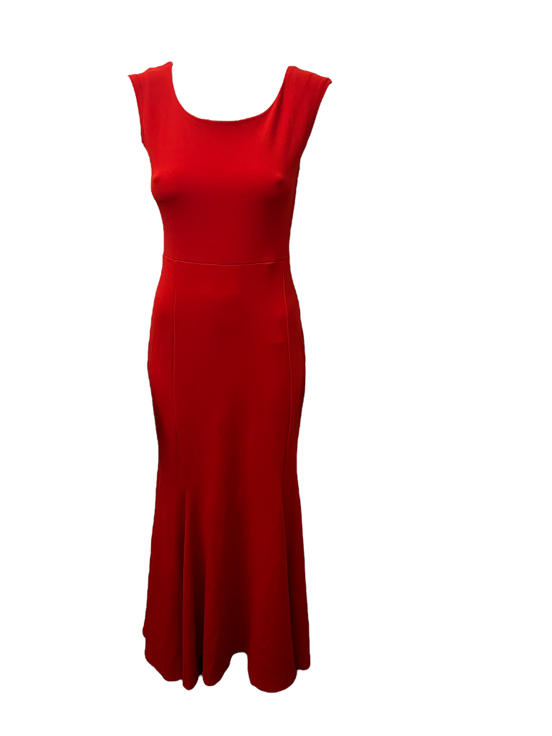 Maxi Evening Fishtail Dress Red